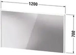Duravit D-Code Spiegel, LED-Lichtfeld oben, 1200x700mm, externer Lichtschalter