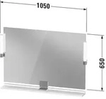 Duravit Sivida Spiegel, chrom, 1050x36x650mm, Aufsatzleuchte, Sensorschalter,
