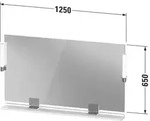 Duravit Sivida Spiegel, chrom, 1250x36x650mm, Aufsatzleuchte, Sensorschalter,