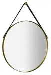 Sapho ORBITER runder Spiegel mit Riemen, &oslash; 60cm, Gold matt - Gold