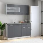 VCM 4-tlg Singlek&uuml;che | Ma&szlig;e H. 145 x B. 140 x. T. 46 cm | Arbeitsplatten optional