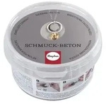 RAYHER Schmuck-Beton, zum Gie&szlig;en von Schmuckanh&auml;ngern, Eimer 300g, Hellgrau - Grau