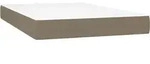 vidaXL Taschenfederkernmatratze Mittel Taupe 120x200x20 cm Stoff - Braun/Wei&szlig;