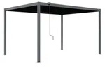 PRIMEYARD Pergola 3x4 m Pfosten und Lamellendach aus Stahl - anthrazitfarbene