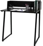 Schreibtisch MCW-K69, Laptoptisch B&uuml;rotisch, 82x51cm 3D-Struktur, Metall MDF schwarz