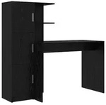 vidaXL Schreibtisch 2 pcs Schwarz Eichen-Optik - Schwarz