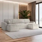 Masseno Ecksofa PESANO T mit Schlaffunktion U-Form, Sofa mit Bettkasten,