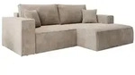 Selsey Farese Mini &ndash; Ecksofa mit Cordbezug, Schlaffunktion und Stauraum, Beige,