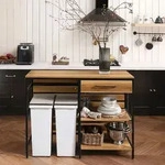 SoBuy FSB71-PF K&uuml;cheninsel Sideboard Kommode Schrank K&uuml;chenschrank Flurschrank