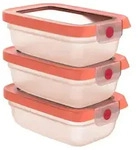 EMSA oneClick Frischhaltedosen 3-teiliges Set (3x 0,5 L) N12316, Container,