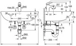 Grohe Waschtisch-Komplett-Set Bau 60 cm, wei&szlig; - Wei&szlig;