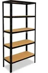 shelfplaza BLACK 200x120x60 cm Schwerlastregal in schwarz mit 5 B&ouml;den und 175 kg