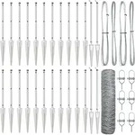 vidaXL Schwei&szlig;drahtzaun mit Spikes 50 x 0,6 m (B x H) - Silber