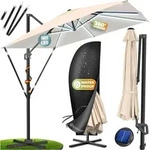 KESSER&reg; Sonnenschirm Ampelschirm SUN XL 300 x 300 cm Inkl. Abdeckung...