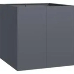vidaXL Pflanzgef&auml;&szlig; Anthrazit 80x80x80 cm Stahl - Grau