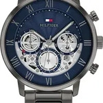 Tommy Hilfiger Herren Armbanduhr Legend 1710707, 44mm Geh&auml;use, Schwarz/Blau