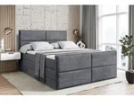 ALTDECOR Boxspringbett mit Fu&szlig;teil, 2 Matratzen und Topper - 200x200 cm - AURA-Z