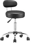 CASARIA&reg; Rollhocker mit Lehne H&ouml;henverstellbar 10cm Polsterung 360&deg;C Drehbar