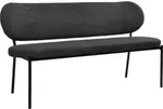 byLIVING Bank JERSEY / Webstoff dunkelgrau / Gestell Metall schwarz / Sitzbank mit