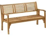 Dehner Klappbank Douglas, 3-Sitzer Gartenbank, 150 x 62 x 90 cm, FSC&reg;-es