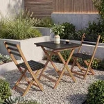 Garnitur MCW-P71, Sitzgruppe Lounge-Set Garten 2x Stuhl Tisch, Akazie Holz klappbar