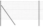 vidaXL Ground Fix Geschwei&szlig;ter Drahtzaun 25 x 1,2 m (B x H) - Grau