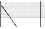 vidaXL Ground Fix Geschwei&szlig;ter Drahtzaun 25 x 0,5 m (B x H) - Grau