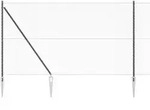 vidaXL Schwei&szlig;drahtzaun mit Spikes 10 x 1,5 m (B x H) - Grau