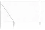 vidaXL Schwei&szlig;drahtzaun mit Spikes 25 x 1,5 m (B x H) - Silber