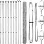 vidaXL Ground Fix Geschwei&szlig;ter Drahtzaun 25 x 1,6 m (B x H) - Silber