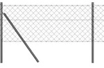 vidaXL Ground Fix Geschwei&szlig;ter Drahtzaun 10 x 0,6 m (B x H) - Grau