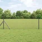 vidaXL Kettenzaun Grau - Grau