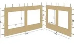 2 Seitenteile aus Polyester mit klarsicht Fenster 300/400x195cm f&uuml;r Pavillon 3x4m