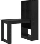 vidaXL Schreibtisch mit Regal Schwarz Eichen-Optik 122 x 67 x 145 cm - Schwarz