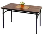 Esstisch HWC-H10b, Tisch Bistrotisch, Metall Ulme Holz Industrial Gastronomie...