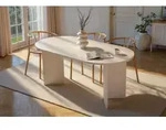 Skye Decor, Sablin - Wood White, Esstisch, Holzwei&szlig;, 100 % Melaminplatte, 180...