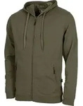 Jogger Trainingsjacke oliv M mit doppelt gelegter Kapuze, innen weich angeraut