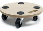Wiltec Transportroller 250 kg 380 mm, rund, MDF M&ouml;belroller, Rollbrett mit 4