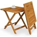 Casaria&reg; Beistelltisch Wetterfest FSC&reg;-Zertifiziert 46x46x46 - Braun