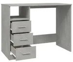 vidaXL Schreibtisch mit Schubladen Betongrau 102x50x76cm Holzwerkstoff - Grau