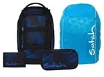 Satch, Schulrucksack-Set PACK Seismic Blue 4-teilig, ab 5. Klasse - Blau