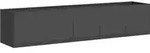 vidaXL Pflanzgef&auml;&szlig; Schwarz 200 x 40 x 40 cm Kaltgewalzter Stahl - Schwarz