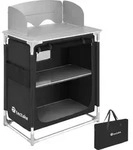 tectake&reg; Campingk&uuml;che Premium mit Aluminiumgestell und 2 F&auml;chern faltbar 76...