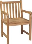 vidaXL Gartenst&uuml;hle 4 Stk. mit Beigen Kissen Massivholz Teak