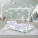 ML-Design Kinderbett Tipi 70x140 cm mit Lattenrost, Minzegr&uuml;n, Indianer Bett...
