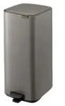 Brabantia Bo Treteimer, 30 l, Rechteckig, Stahl, Platin, Terrasse, Stahl - Silber
