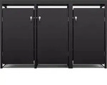 Blumfeldt Elegante 3er-M&uuml;lltonnenbox f&uuml;r 60/120/240 L Beh&auml;lter, praktische