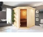 Karibu Sauna Innensauna Lilja Eckeinstieg Ofen 3,6 kW externe Strg.easy 196x170x198