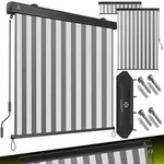 KESSER&reg; Senkrechtmarkise Au&szlig;enrollo Handkurbelmechanismus Balkonrollo Sonnen &