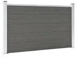 vidaXL Gartenzaun WPC 180&times;105 cm Grau - Grau